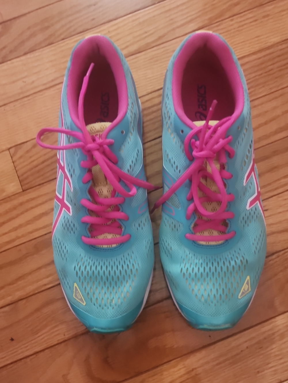 ASICS Women's Gel DS Trainer 19 Running Teal Sneakers with Pink Accents